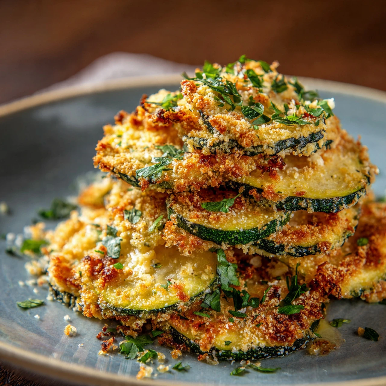 Oven-Crisped Zucchini Slices Ovencrisped Zucchini Slices