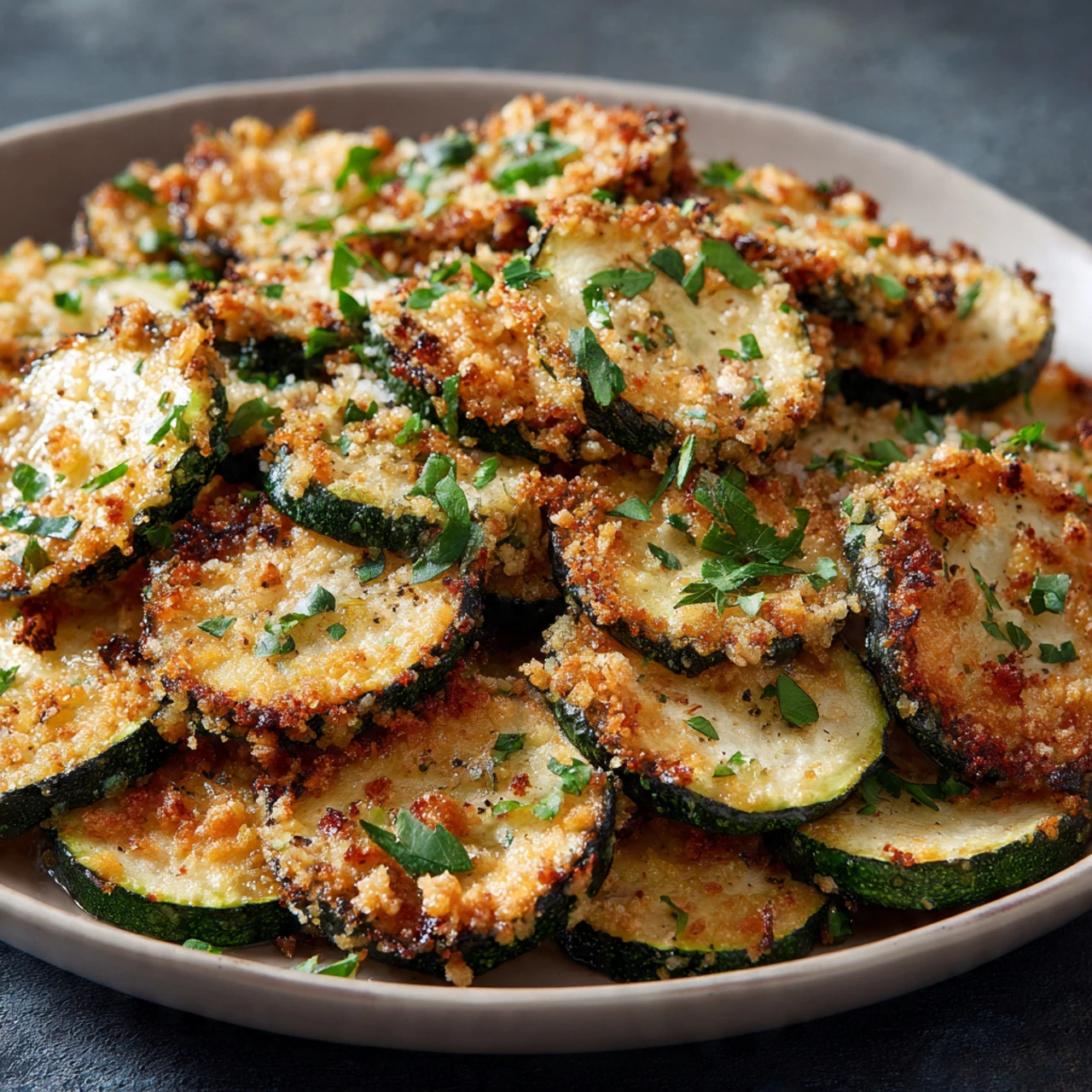 Oven-Crisped Zucchini Slices Ovencrisped Zucchini Slices