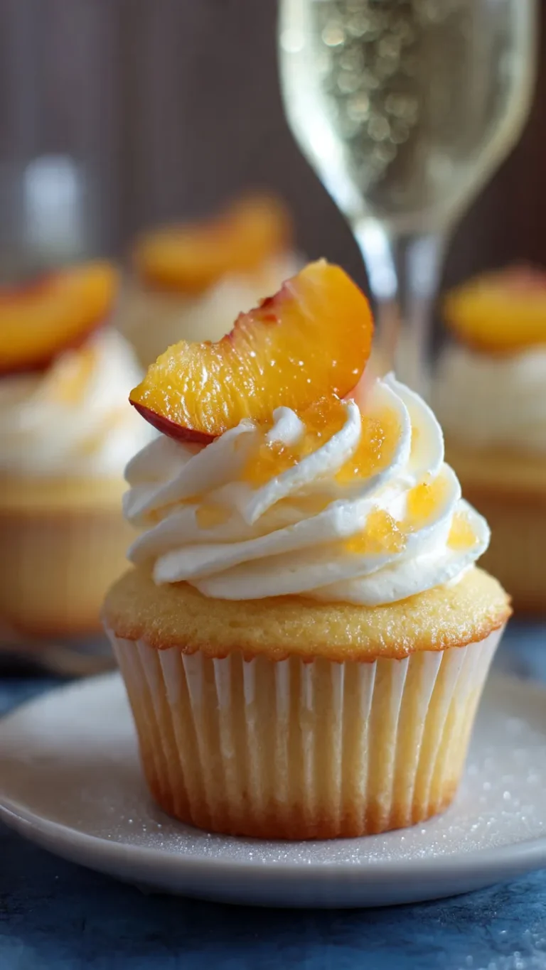 Peach Bellini Cupcakes Recipe (Bubbly, Fruity Party Treat!)