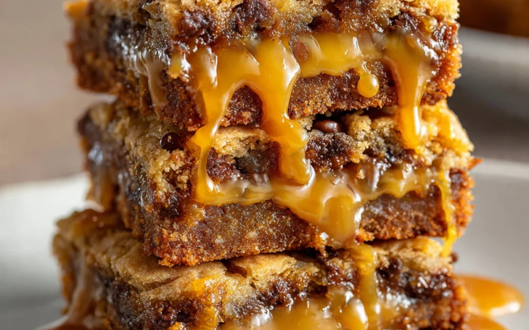 Salted Caramel Chocolate Chip Cookie Bars