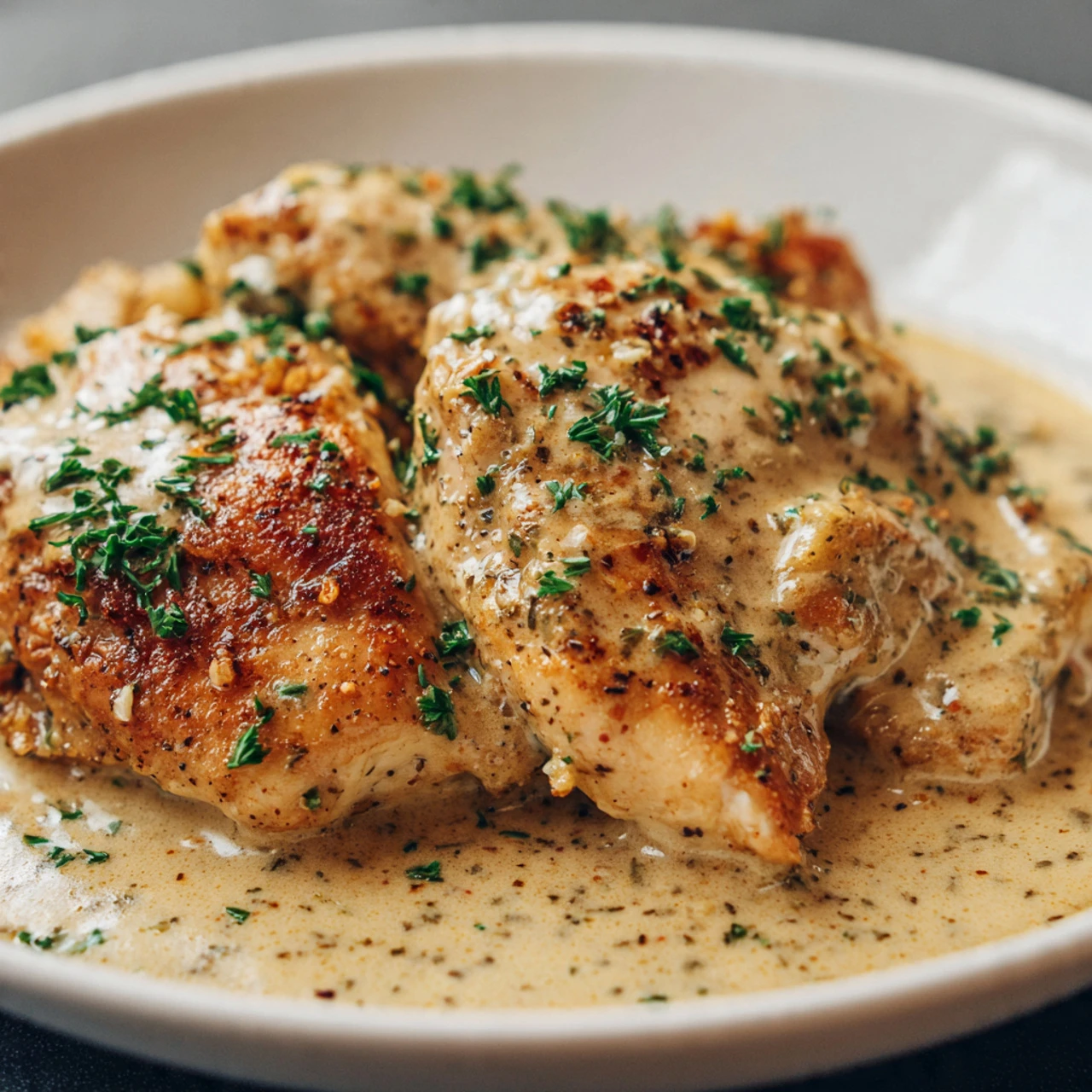 Savory Garlic Chicken In A Creamy Sauce Savory Garlic Chicken Creamy Sauce