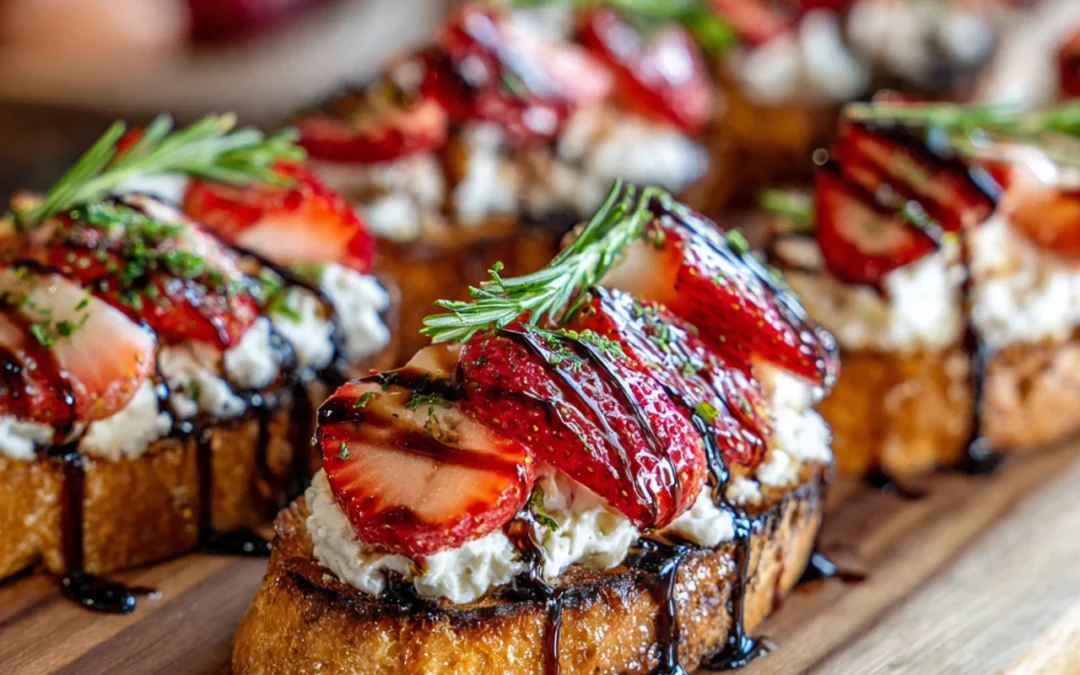 Strawberry Ricotta Bruschetta – Perfect Valentine’s Day Party Food Ideas