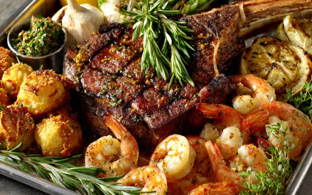 Surf & Turf with Bone-In Tomahawk Steak