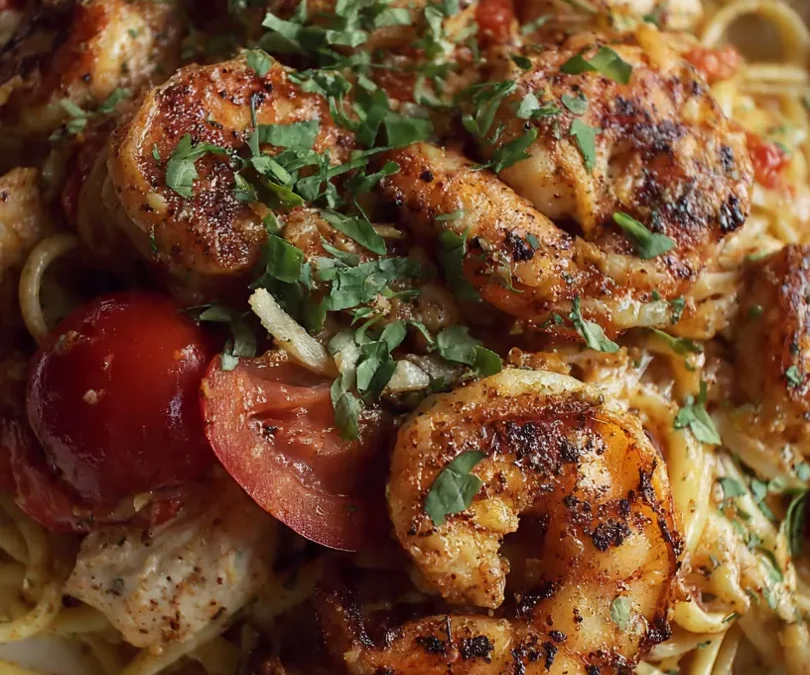 TGI Friday’s Cajun Shrimp and Chicken Pasta (Restaurant Magic at Home!)