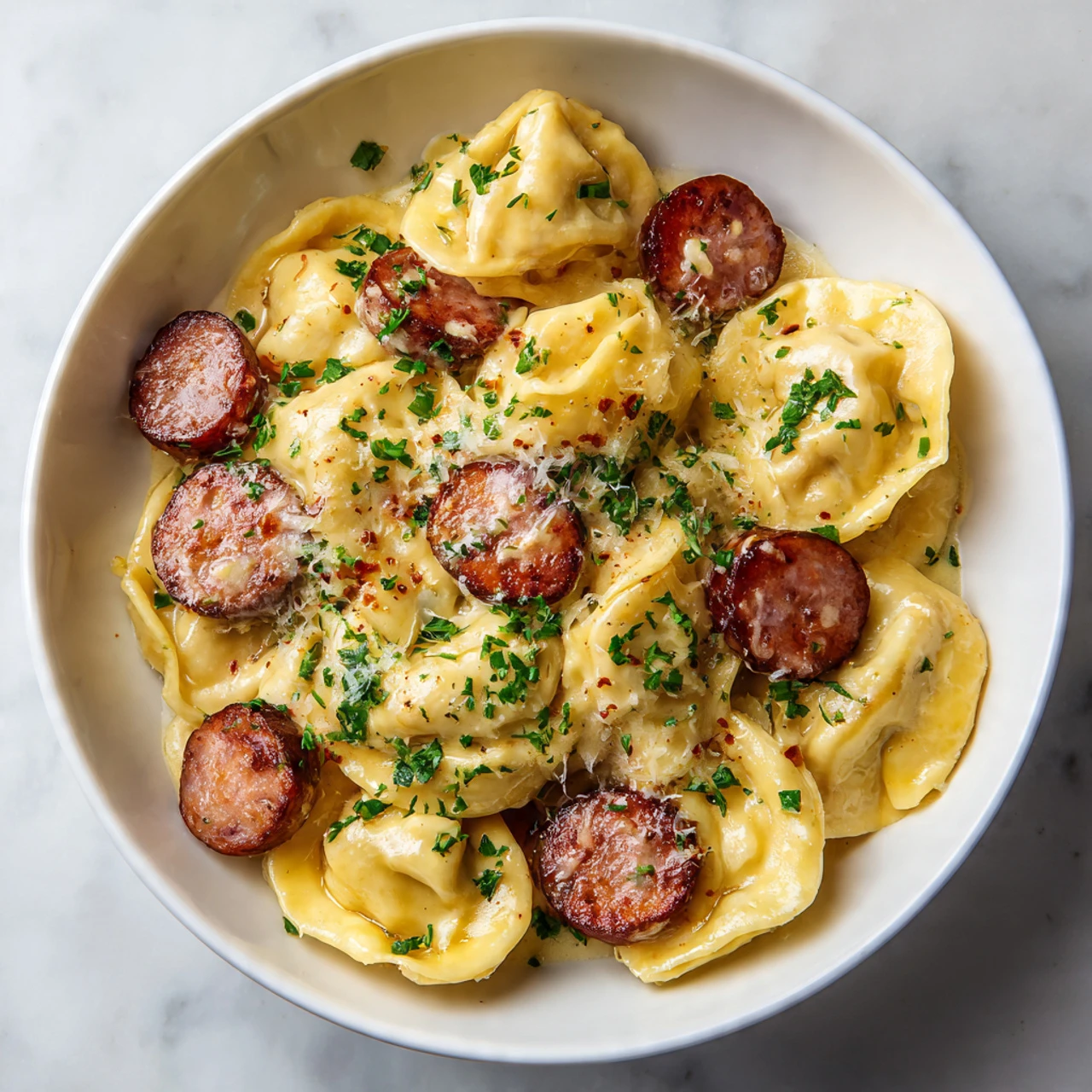 THE BEST Crockpot Pierogi Casserole with Kielbasa