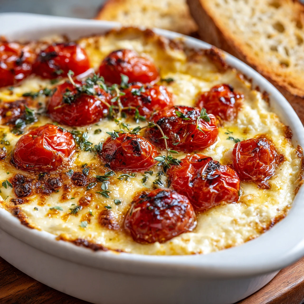 Three-Cheese Tomato Bruschetta Dip Recipe