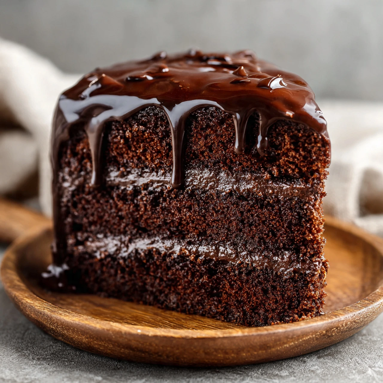 Triple Chocolate Cake With Hot Fudge Sauce Triple Chocolate Cake Hot Fudge Sauce