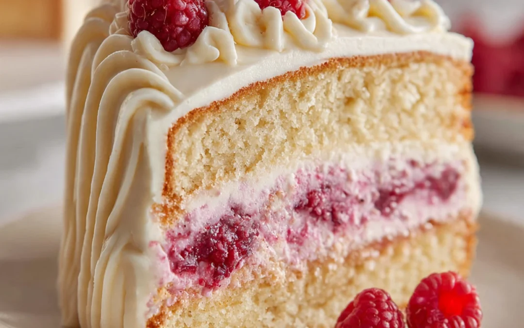 White Chocolate Raspberry Cake