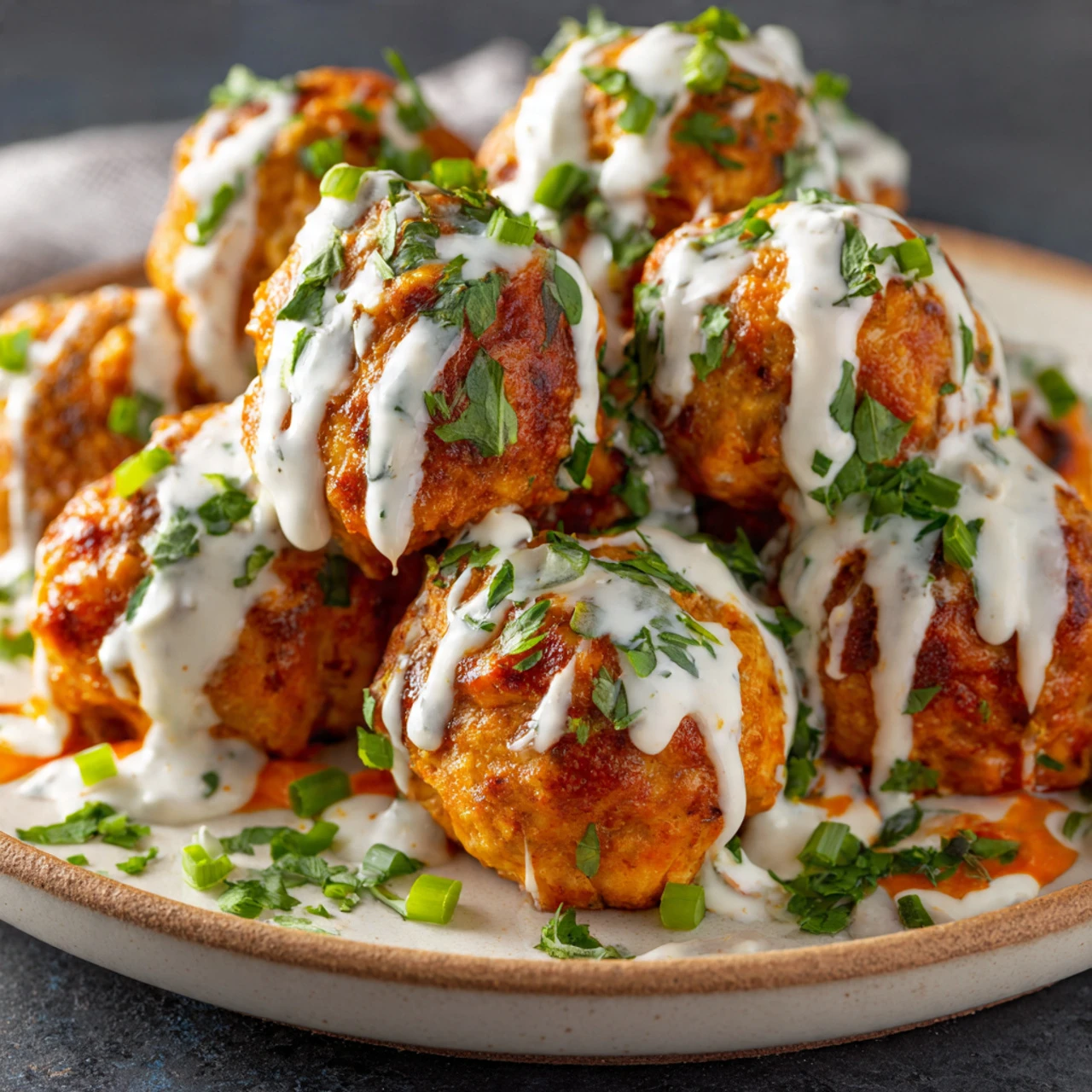 30 Minute Buffalo Chicken Meatballs