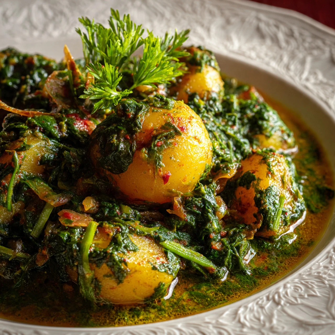 Aloo Palak (Potato and Spinach Curry)