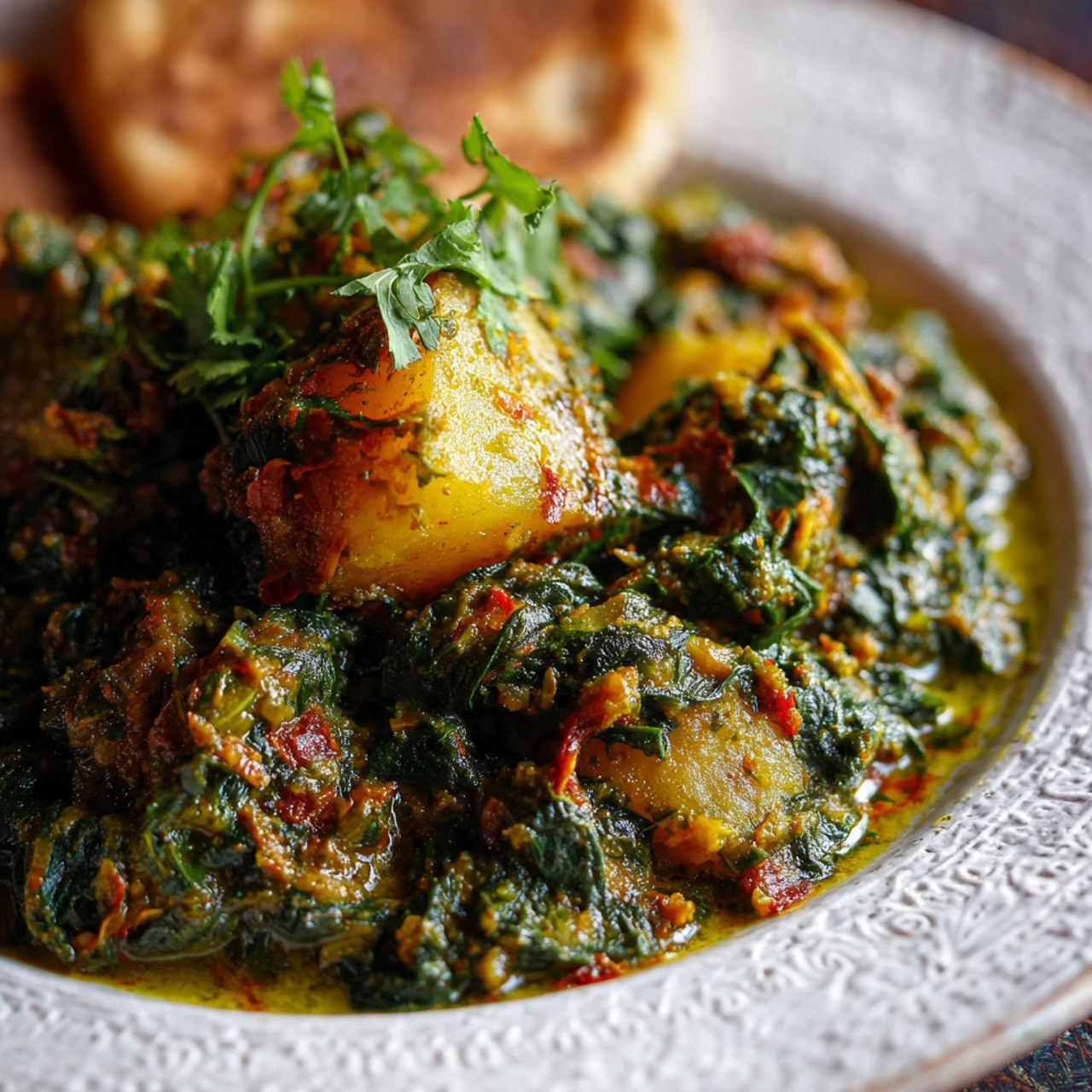 Aloo Palak (Potato And Spinach Curry) Aloo Palak Potato Spinach Curry