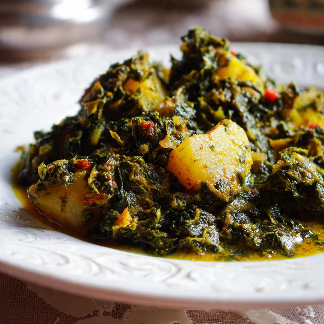 Aloo Palak (Potato And Spinach Curry) Aloo Palak Potato Spinach Curry