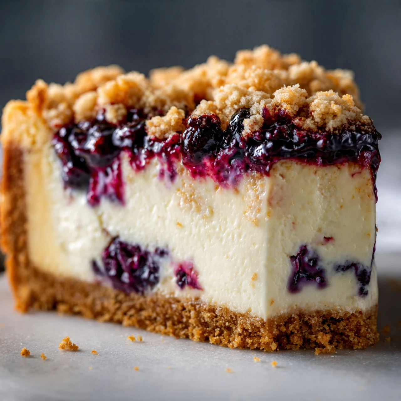 Blueberry Crumble Cheesecake Blueberry Crumble Cheesecake