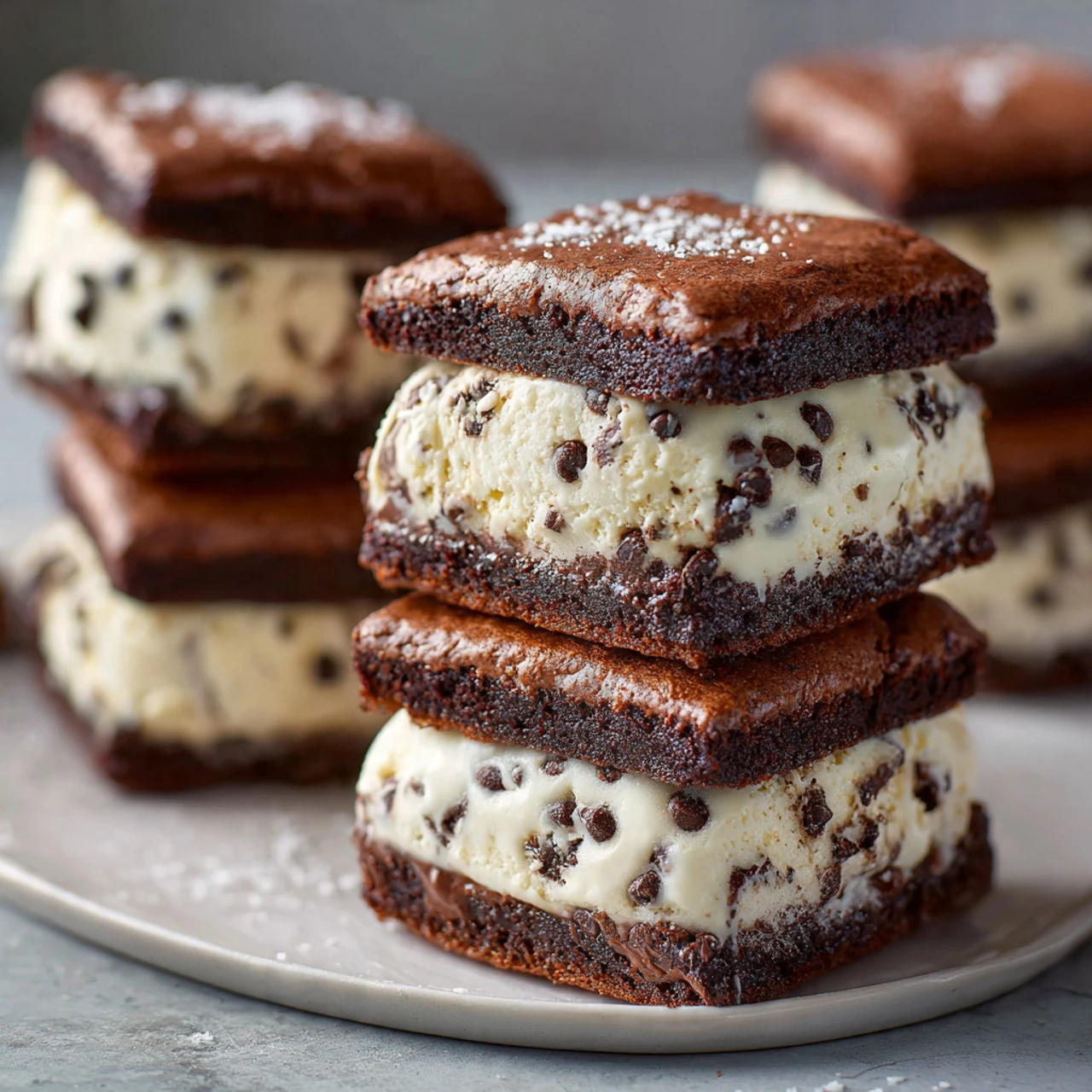 Brownie Ice Cream Sandwiches Brownie Ice Cream Sandwiches