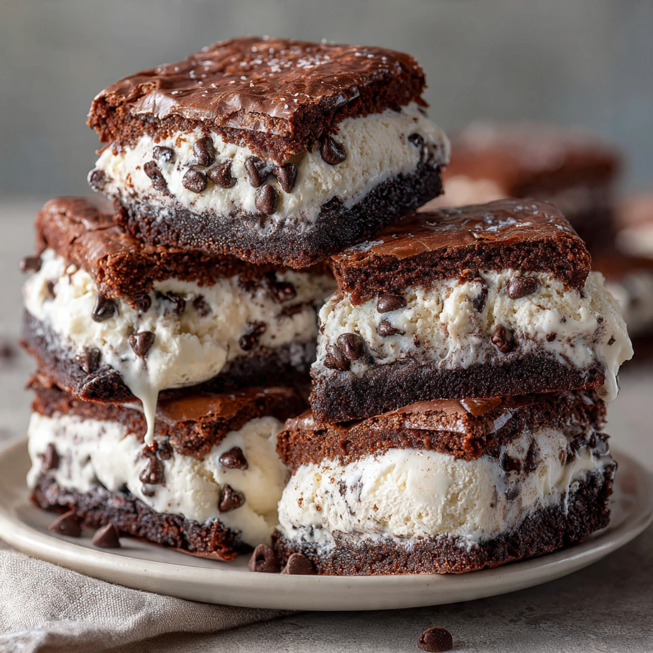 Brownie Ice Cream Sandwiches Brownie Ice Cream Sandwiches