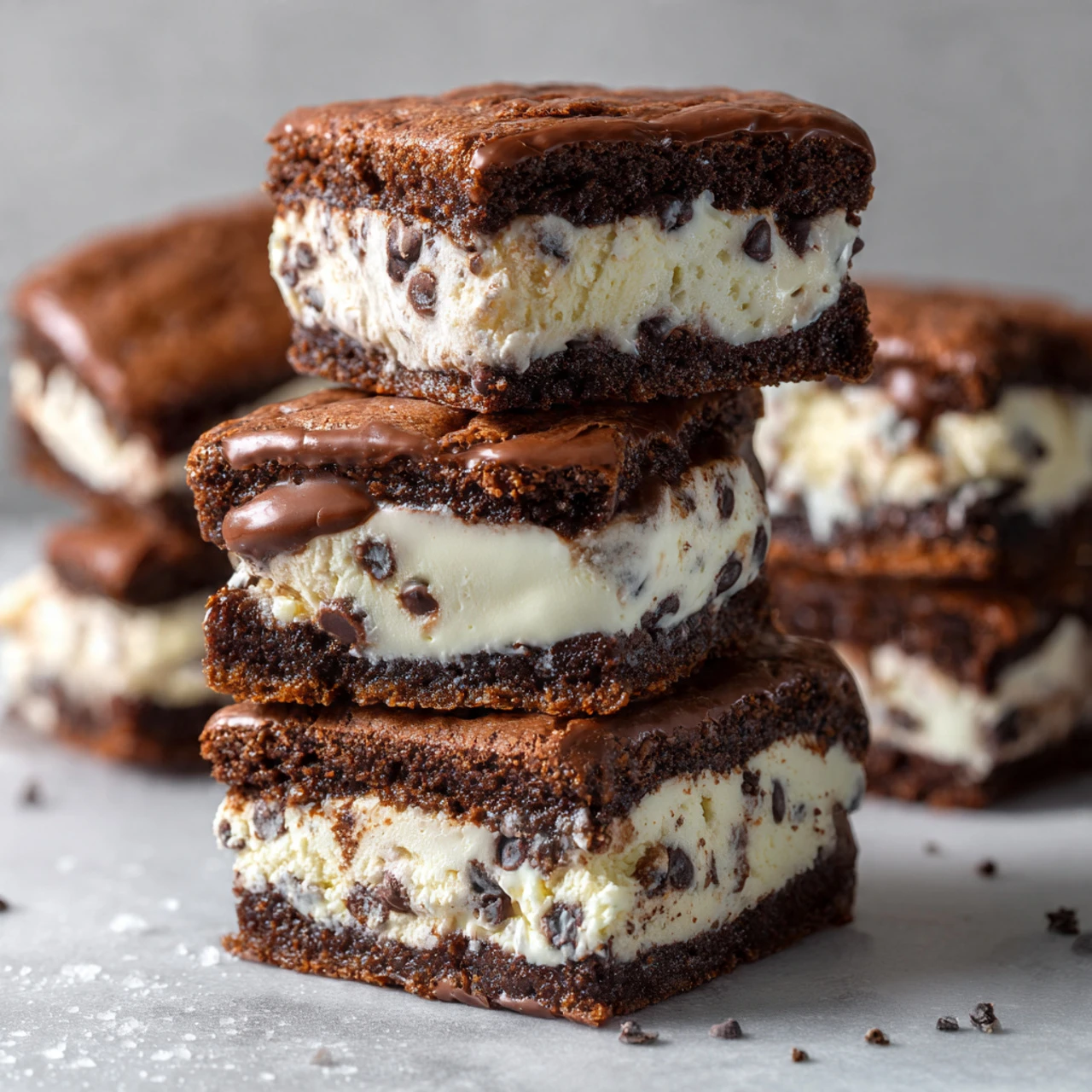 Brownie Ice Cream Sandwiches Brownie Ice Cream Sandwiches