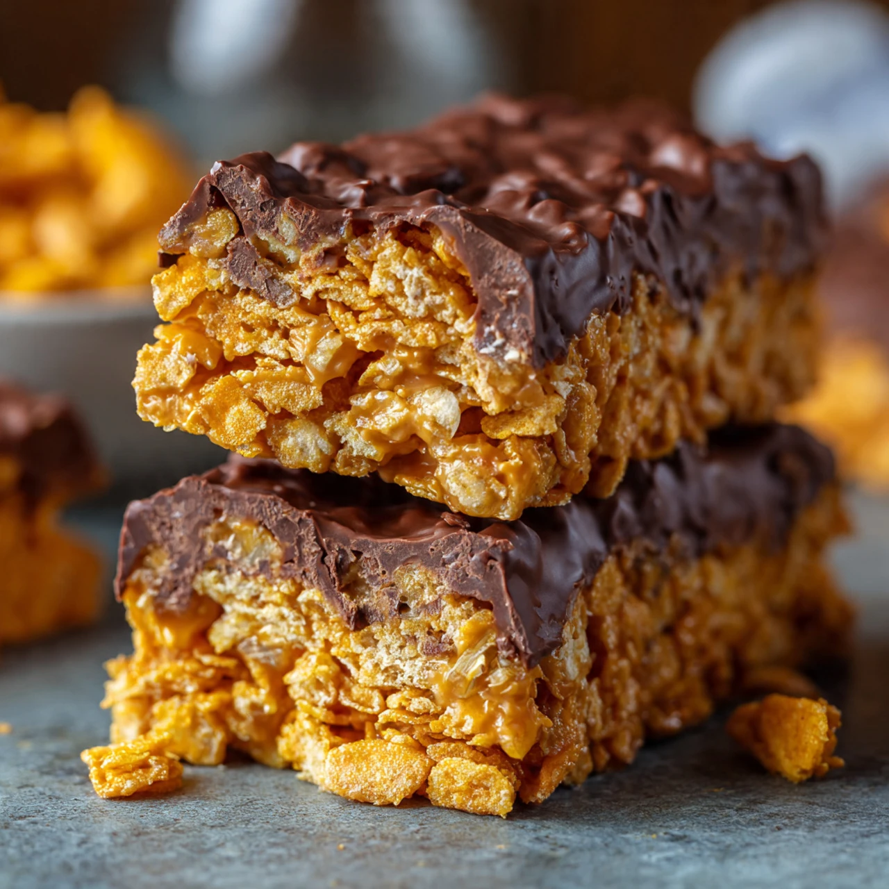 Chocolate Peanut Butter Cornflake Bites