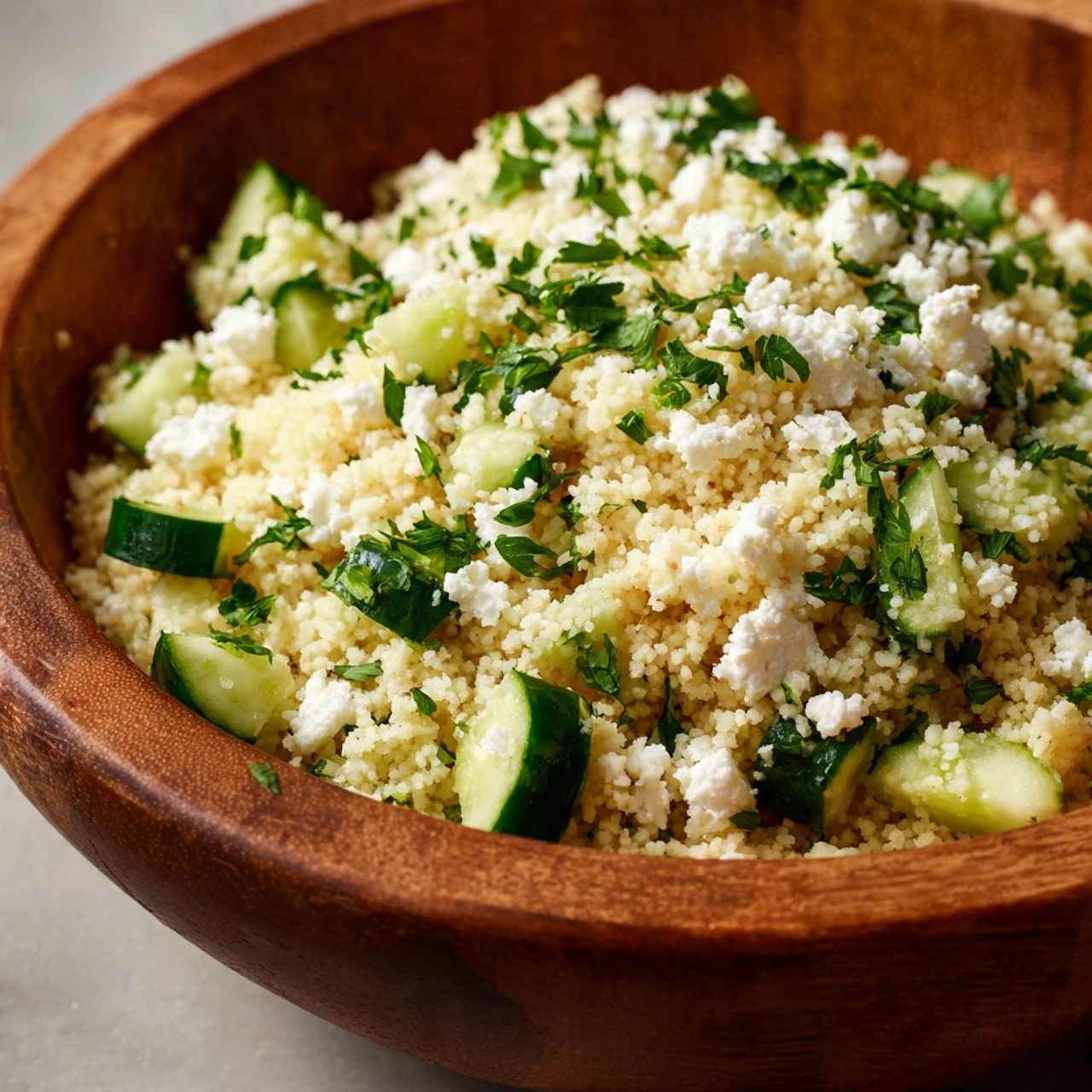 CUCUMBER LEMON FETA CHEESE COUSCOUS SALAD Cucumber Lemon Feta Cheese Couscous Salad