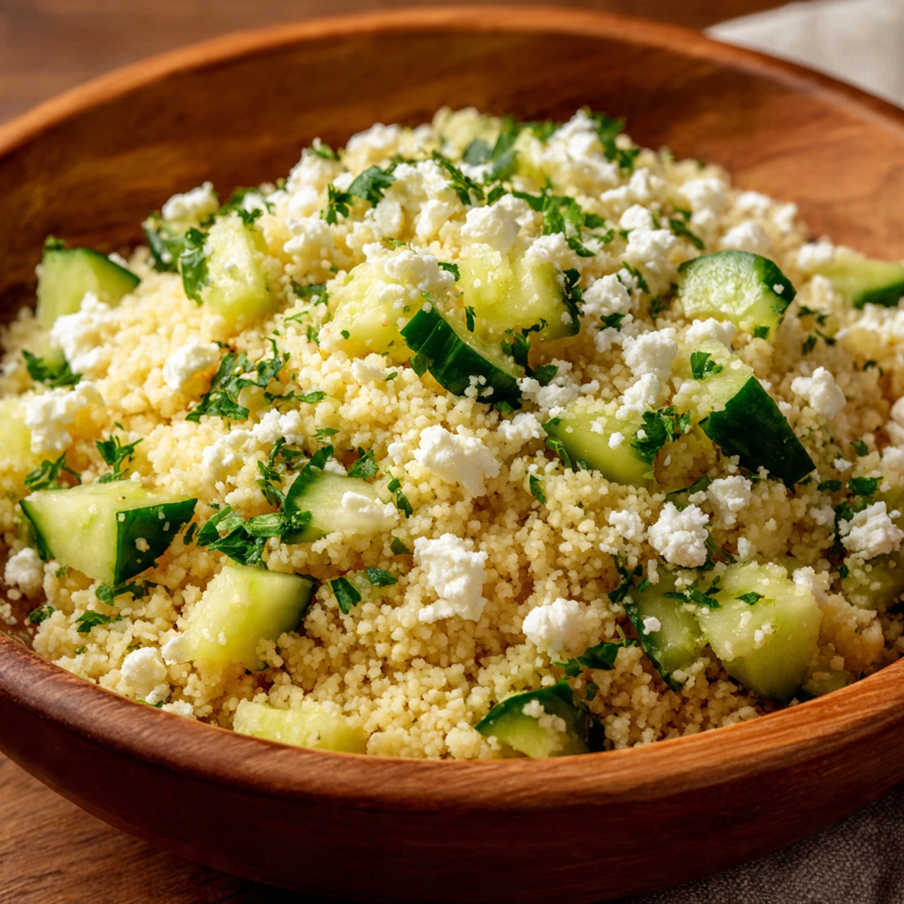 CUCUMBER LEMON FETA CHEESE COUSCOUS SALAD Cucumber Lemon Feta Cheese Couscous Salad