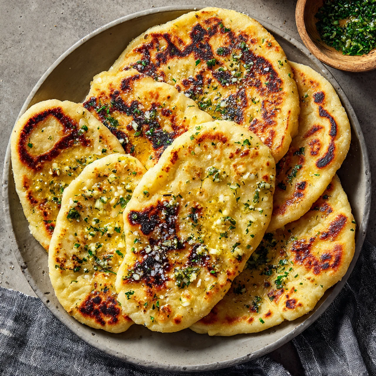Garlic And Butter Flatbread Recipe Garlic Butter Flatbread Recipe
