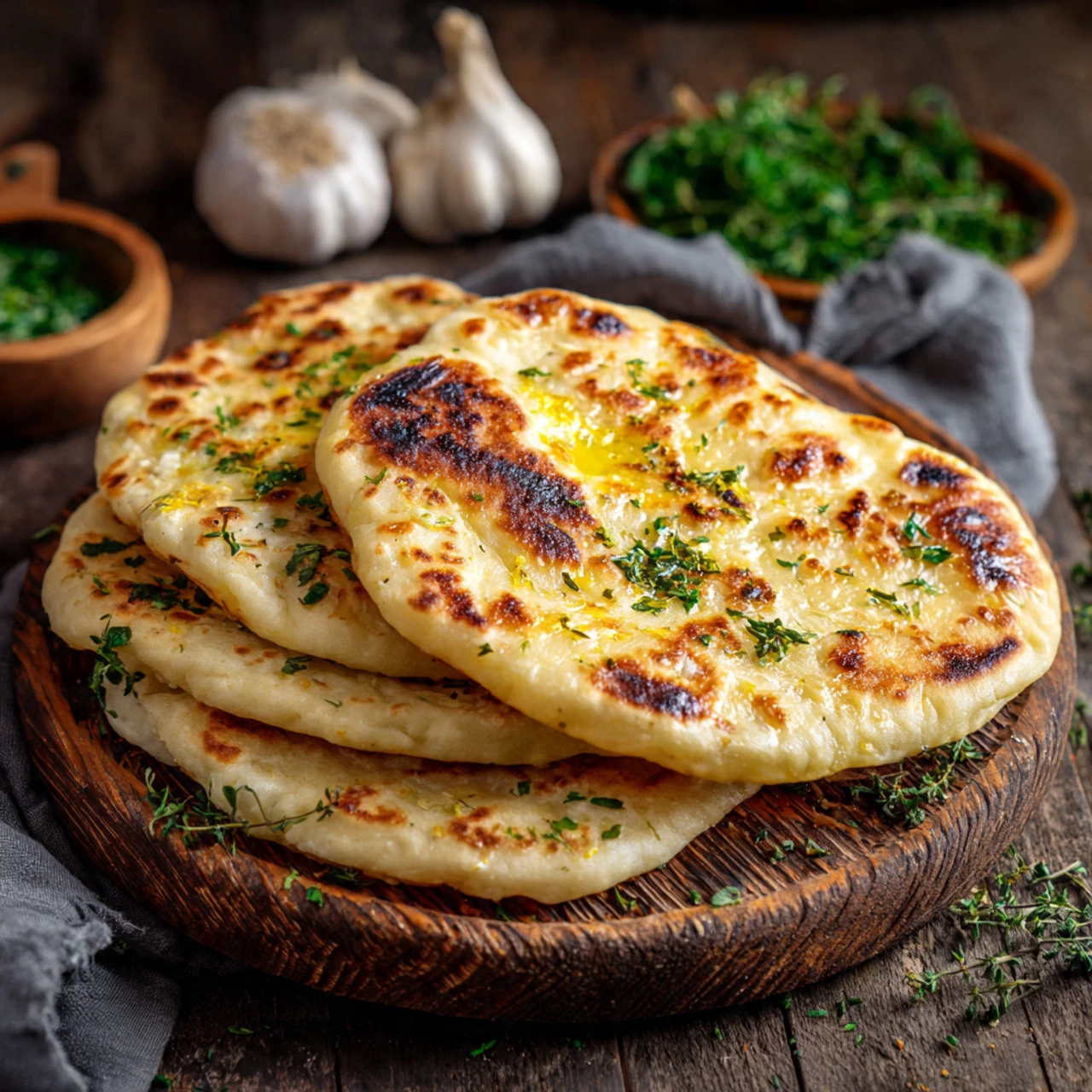 Garlic And Butter Flatbread Recipe Garlic Butter Flatbread Recipe