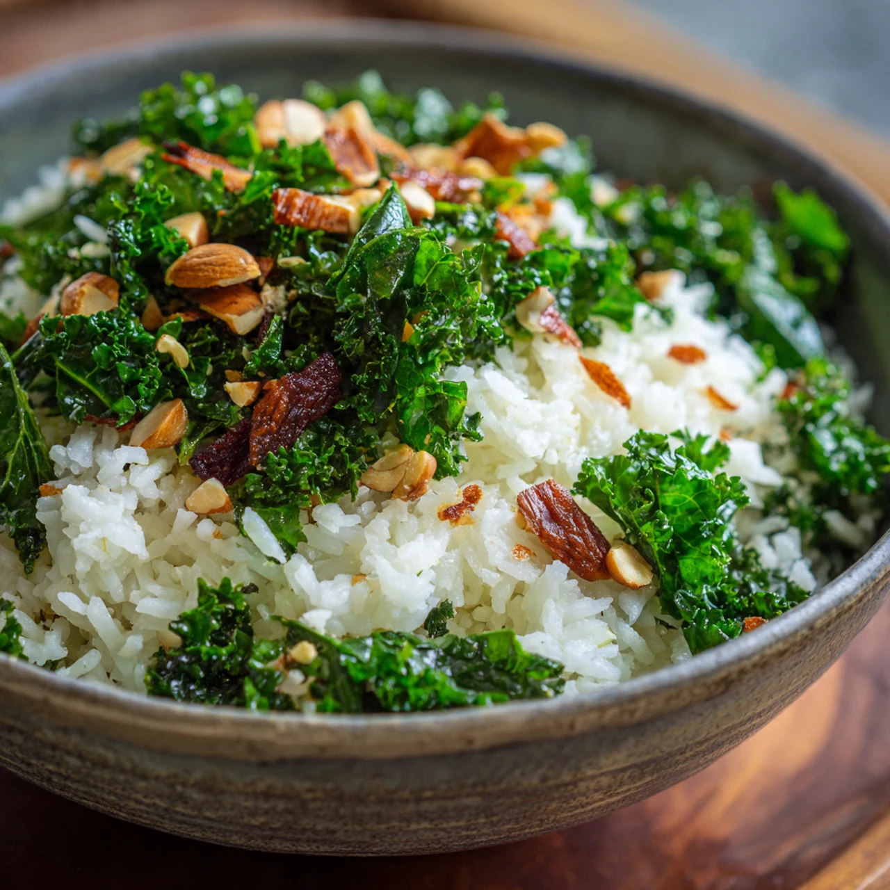 Garlic Butter Kale Rice