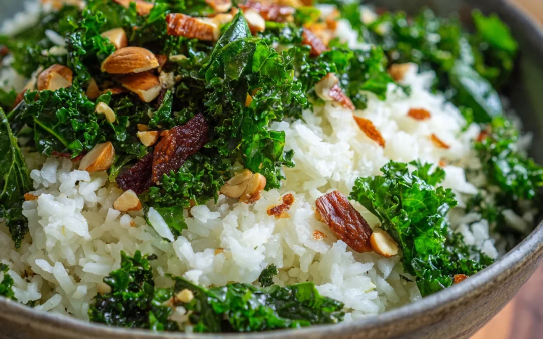 Garlic Butter Kale Rice