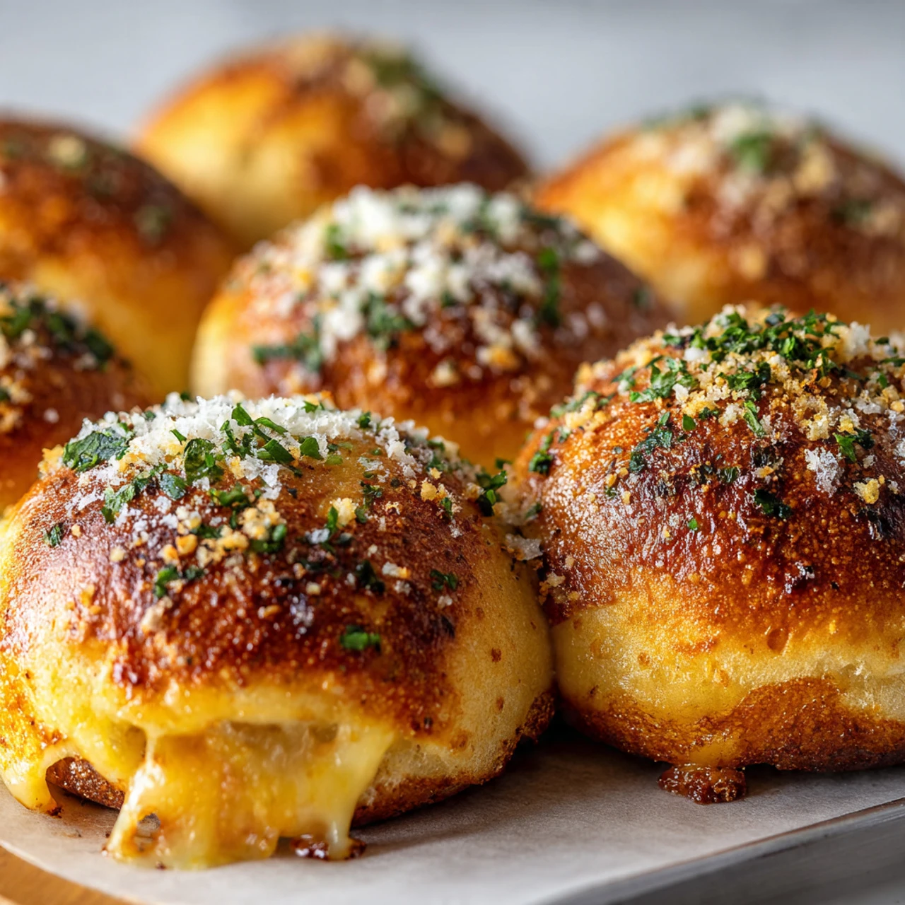 Garlic Parmesan Cheeseburger Bombs Garlic Parmesan Cheeseburger Bombs