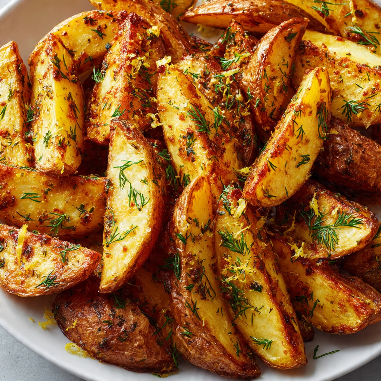Greek Potato Wedges With Yogurt Sauce Greek Potato Wedges Yogurt Sauce