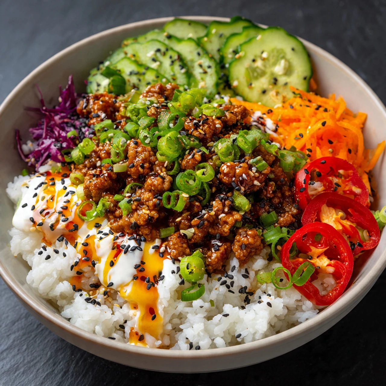 Ground Turkey Rice Bowls With Bang Bang Sauce Ground Turkey Rice Bowls Bang Sauce