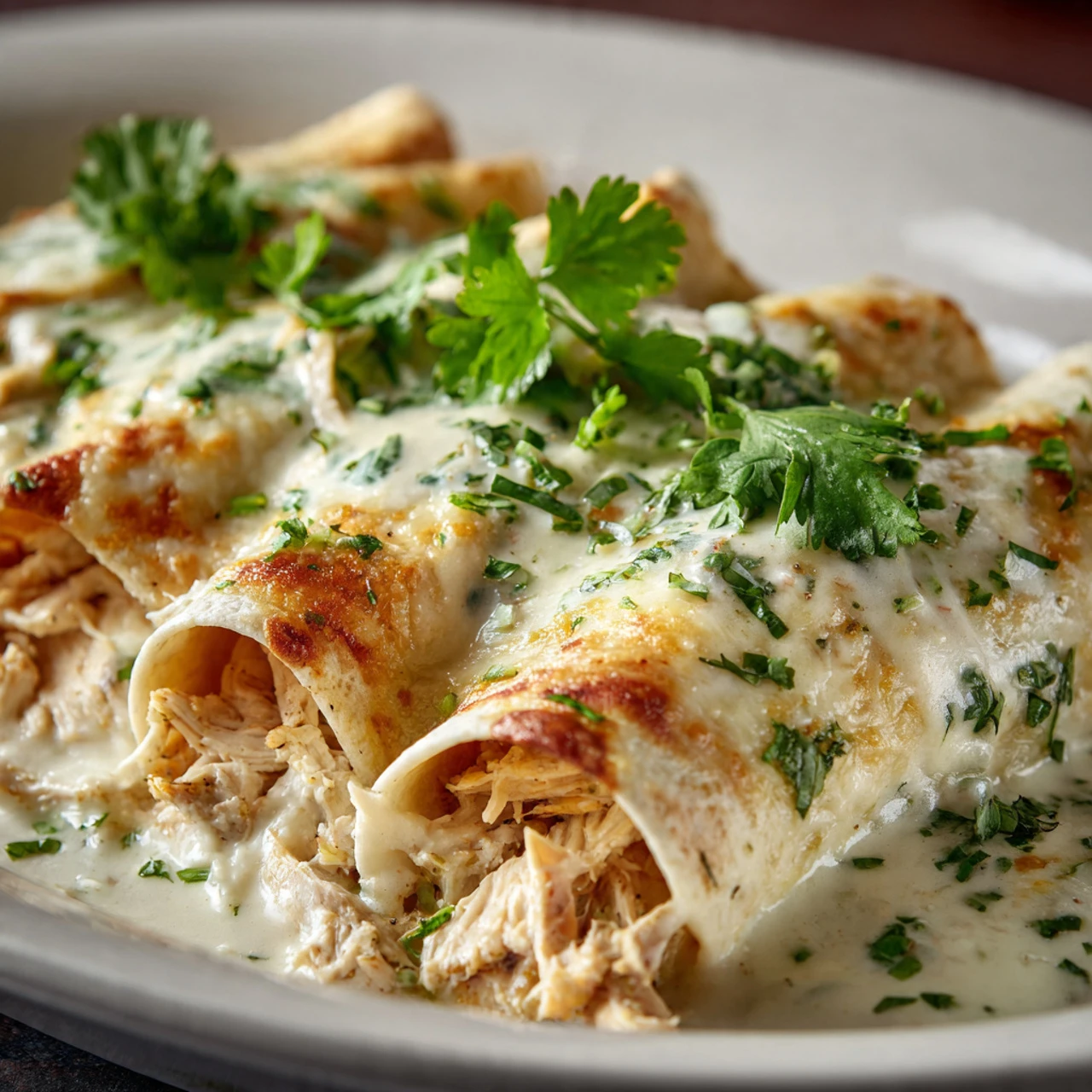 High Protein Chicken Enchiladas: Creamy Dreamy Comfort!