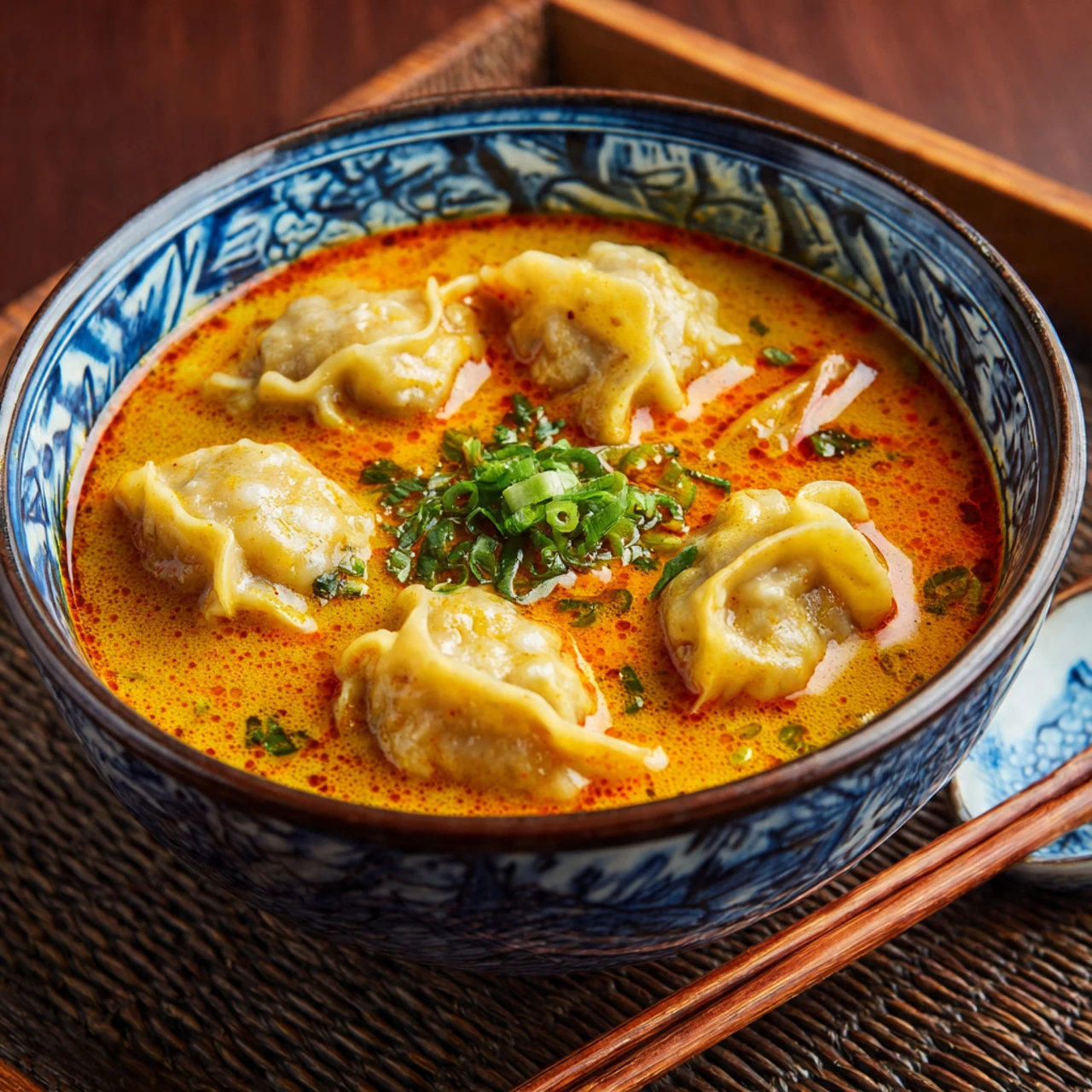 Irresistible Coconut Curry Soup With Dumplings