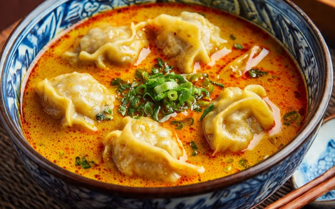 Irresistible Coconut Curry Soup With Dumplings