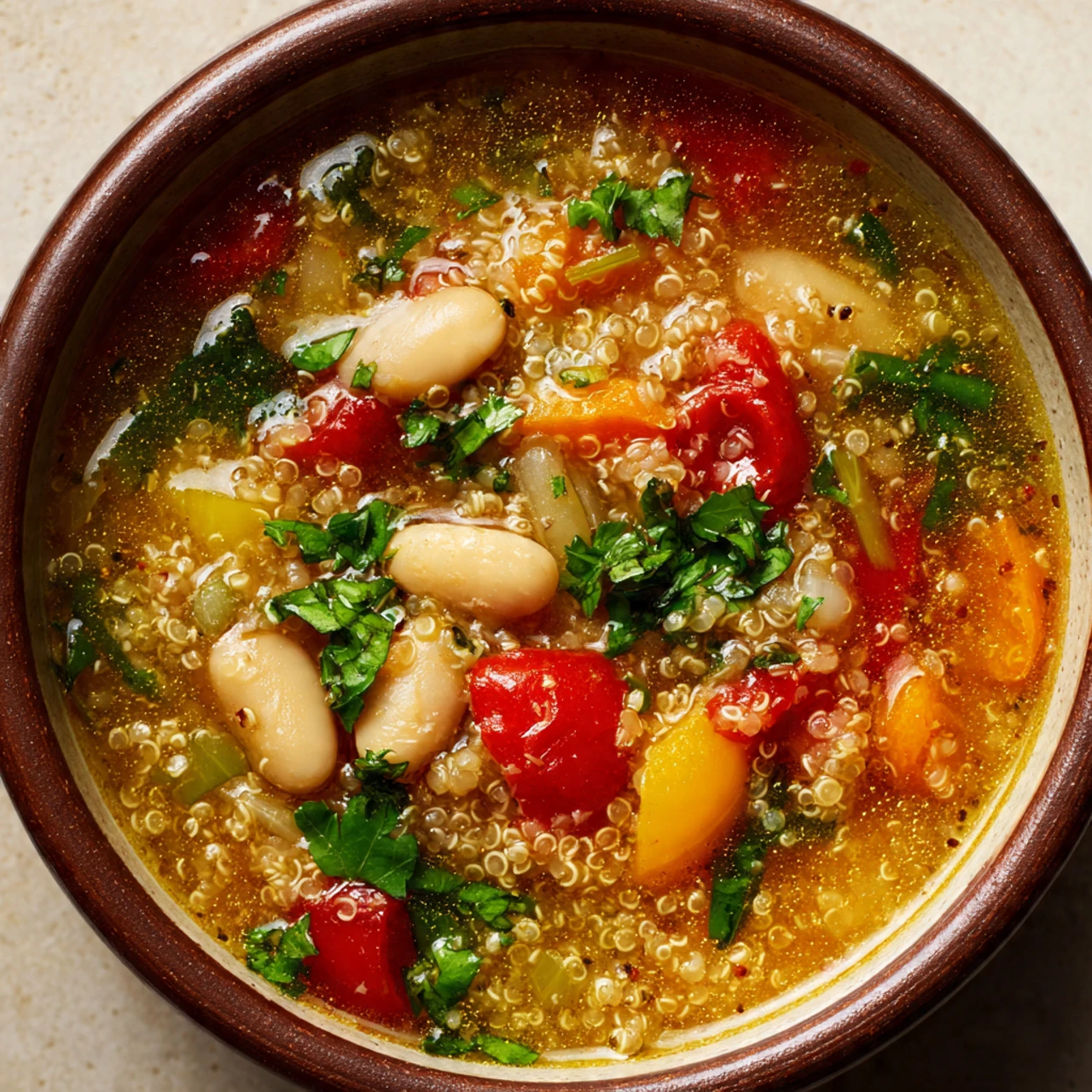 Kale, Quinoa & White Bean Soup (Healthy + Vegan) | The Simple Vegansta