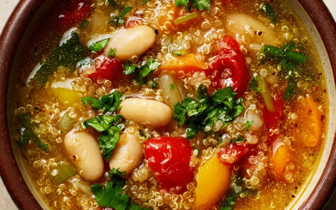 Kale, Quinoa & White Bean Soup (Healthy + Vegan) | The Simple Vegansta