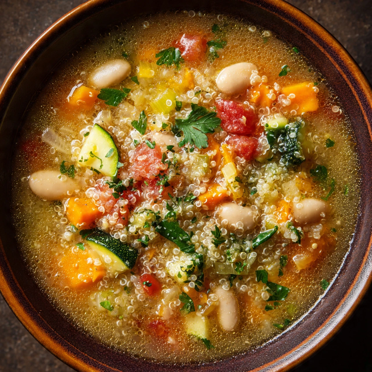 Kale Quinoa & White Bean Soup (Healthy + Vegan) Kale Quinoa White Bean Soup Healthy Vegan