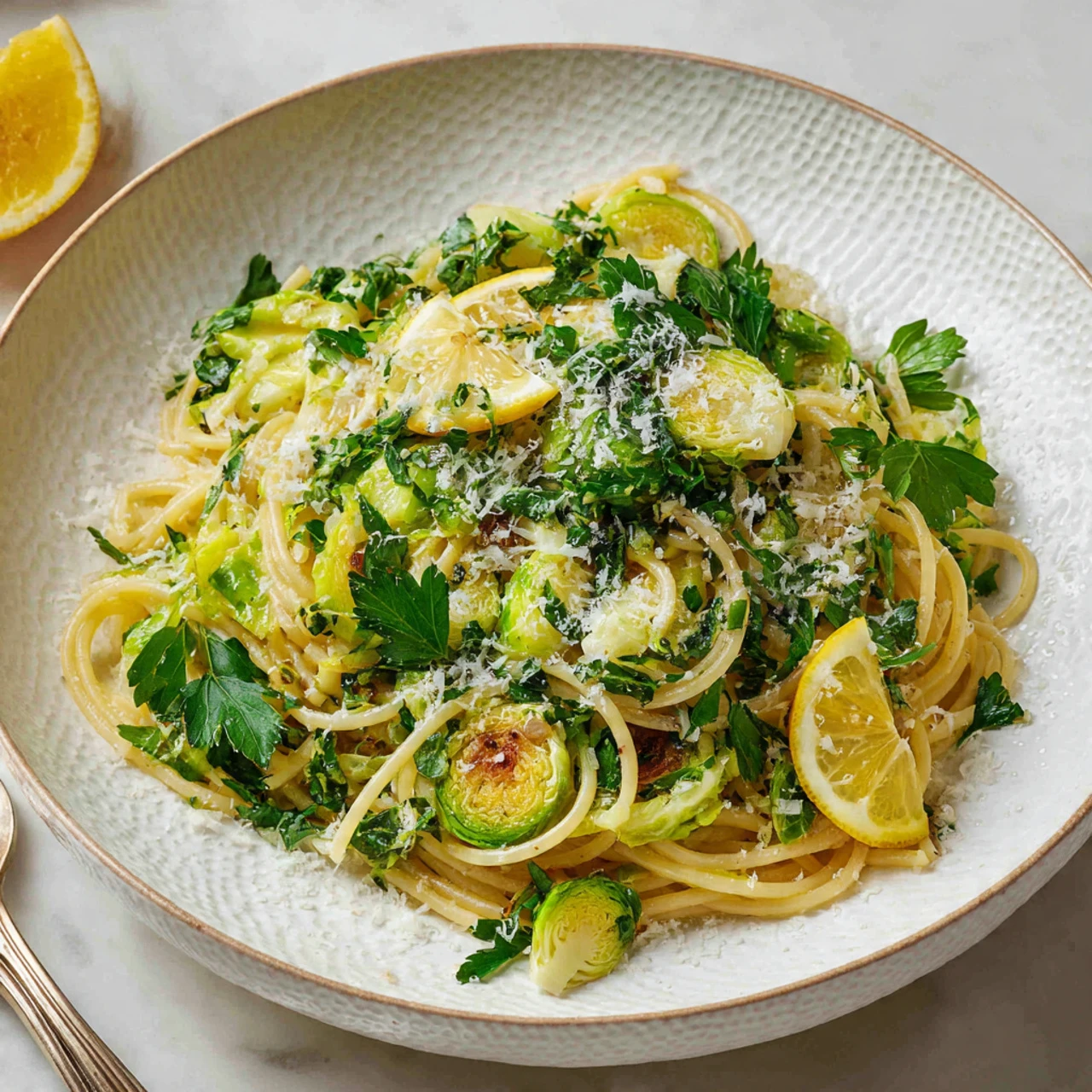 Lemon Parmesan Brussels Sprout Pasta Lemon Parmesan Brussels Sprout Pasta