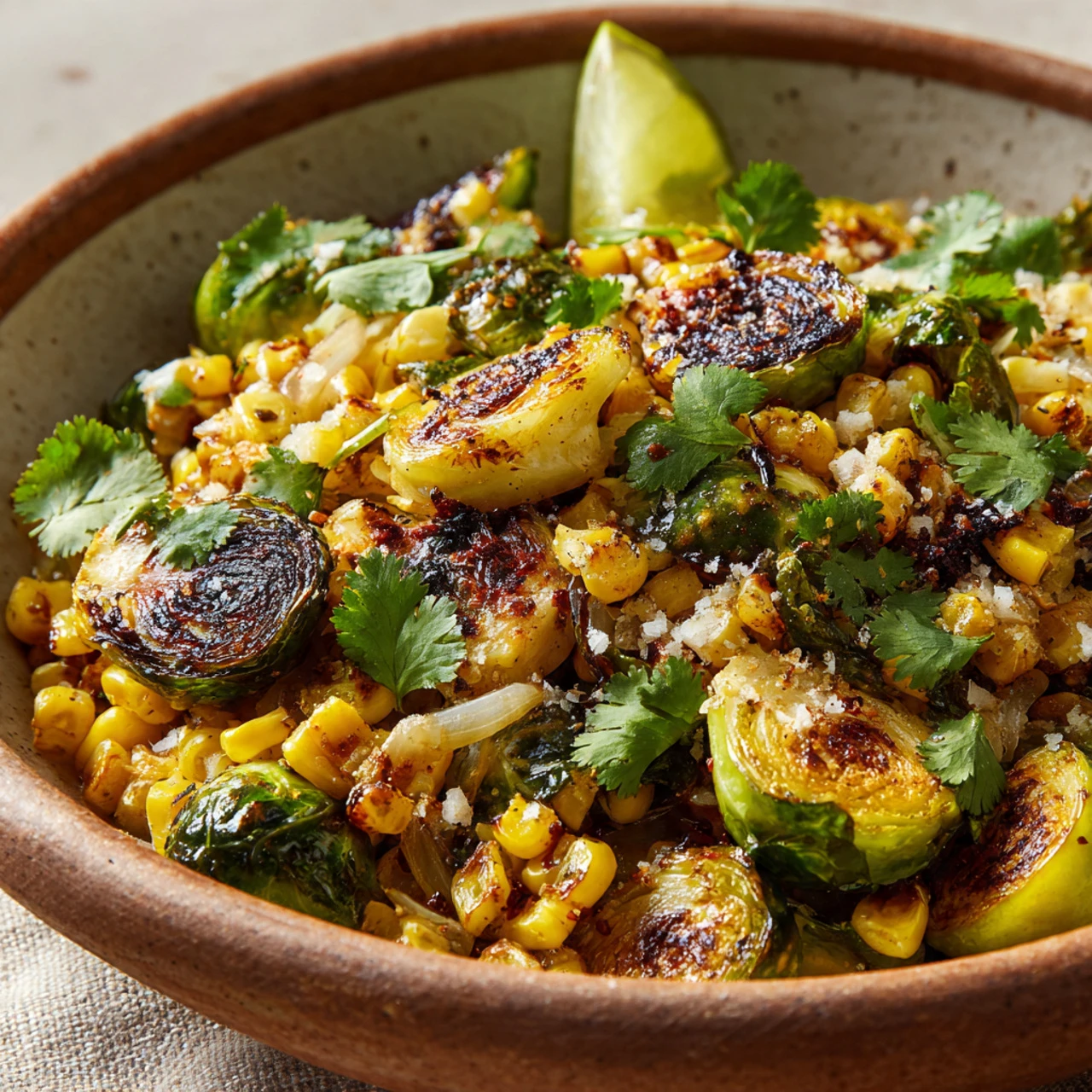 Mexican Street Corn Brussels Sprouts