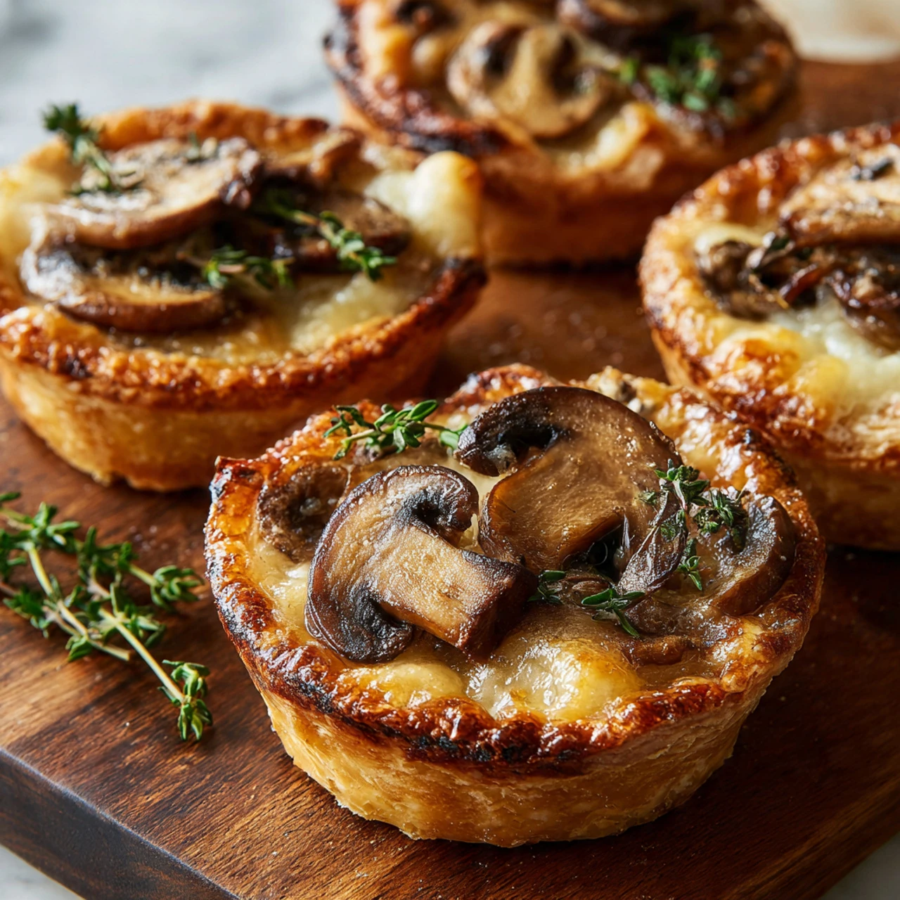 Mini Mushroom and Gruyère Pot Pies with Thyme