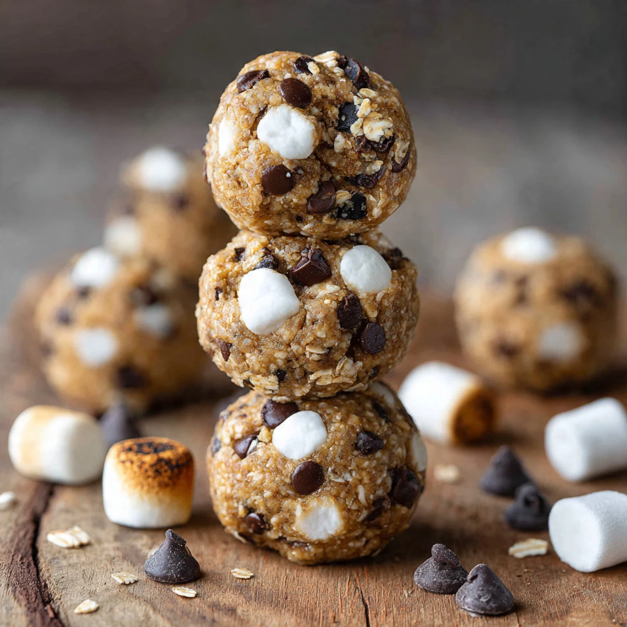 S’mores No Bake Protein Bites