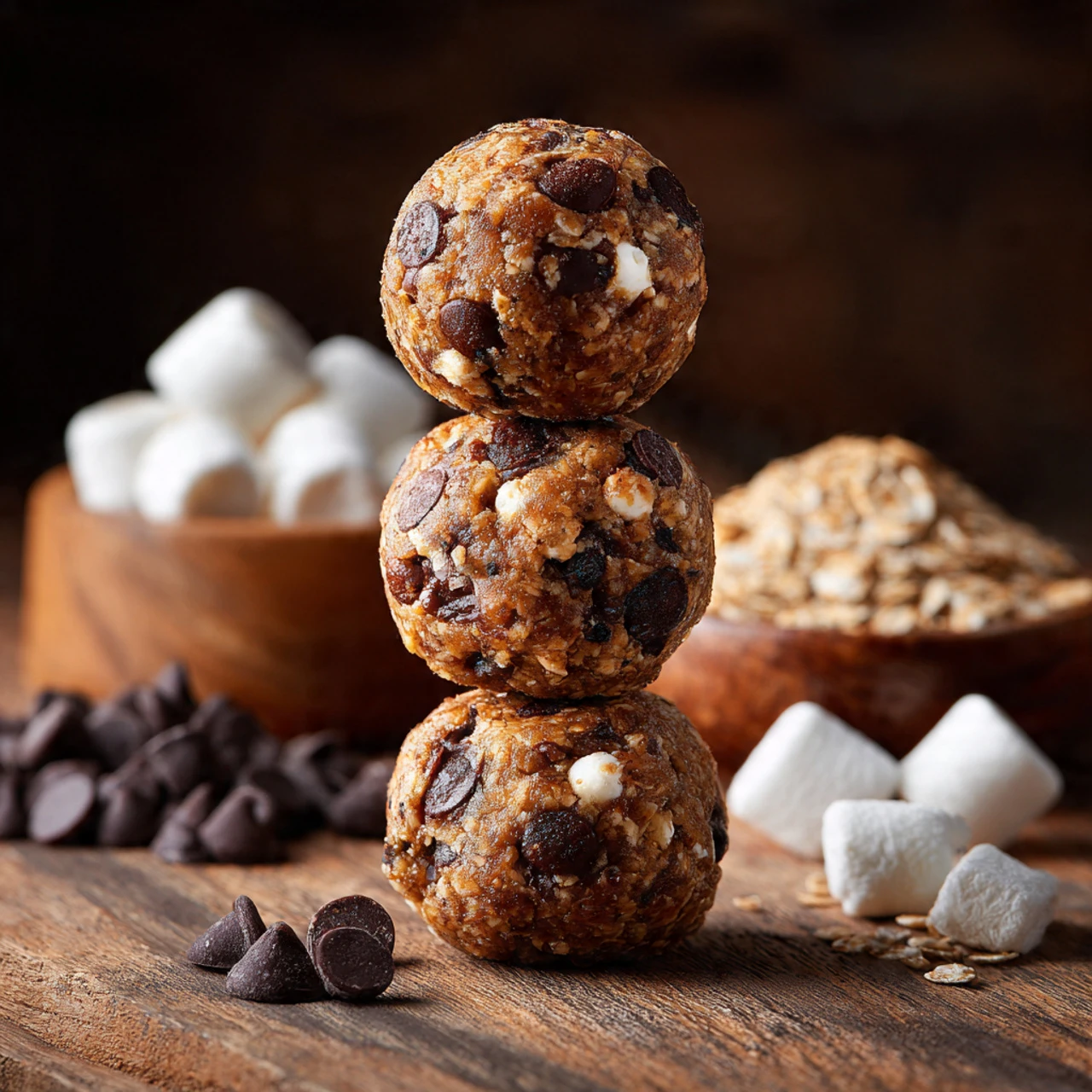 S’mores No Bake Protein Bites Smores Bake Protein Bites