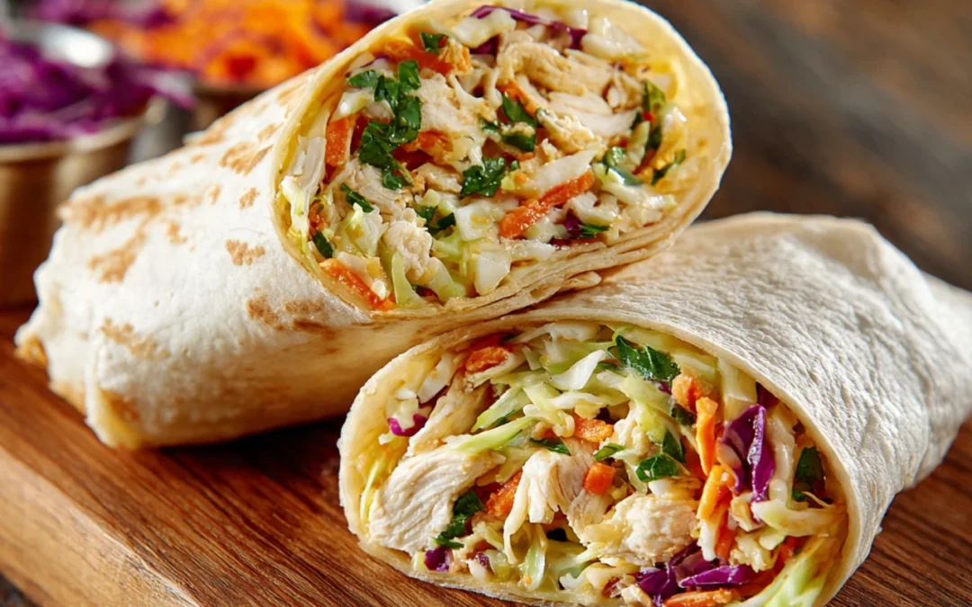 Thai Peanut Chicken Wraps