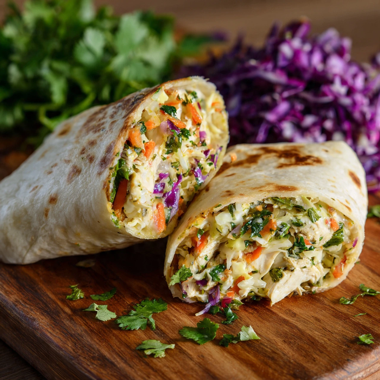 Thai Peanut Chicken Wraps Thai Peanut Chicken Wraps