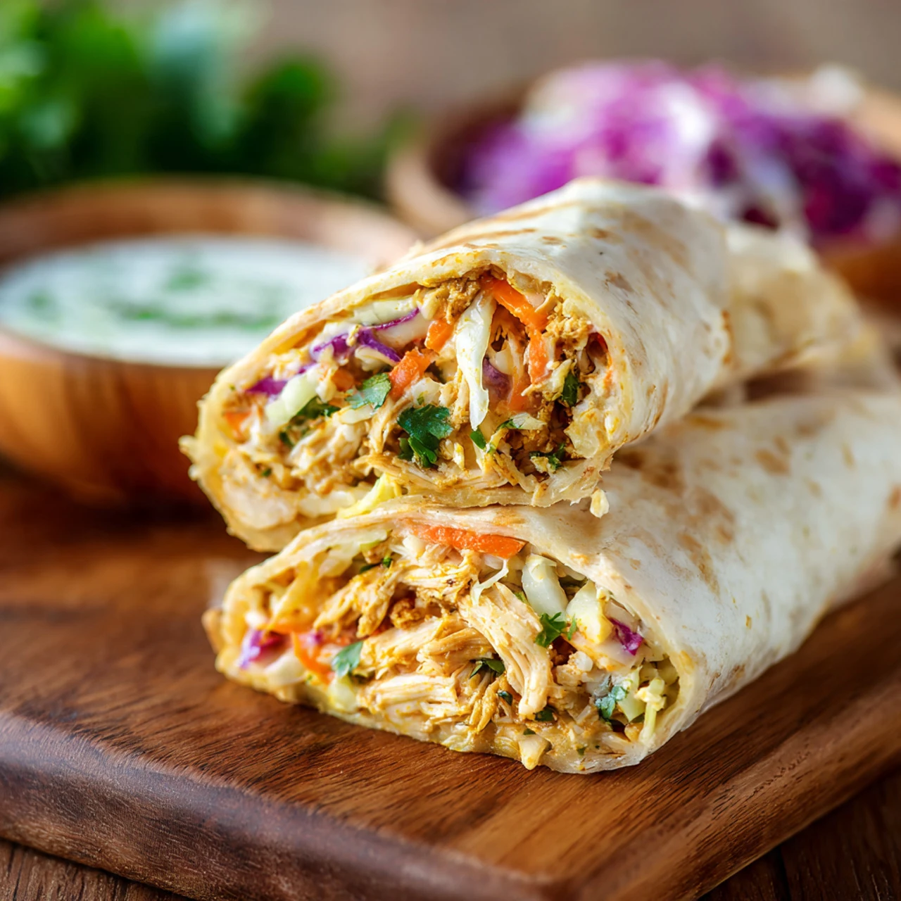 Thai Peanut Chicken Wraps Thai Peanut Chicken Wraps