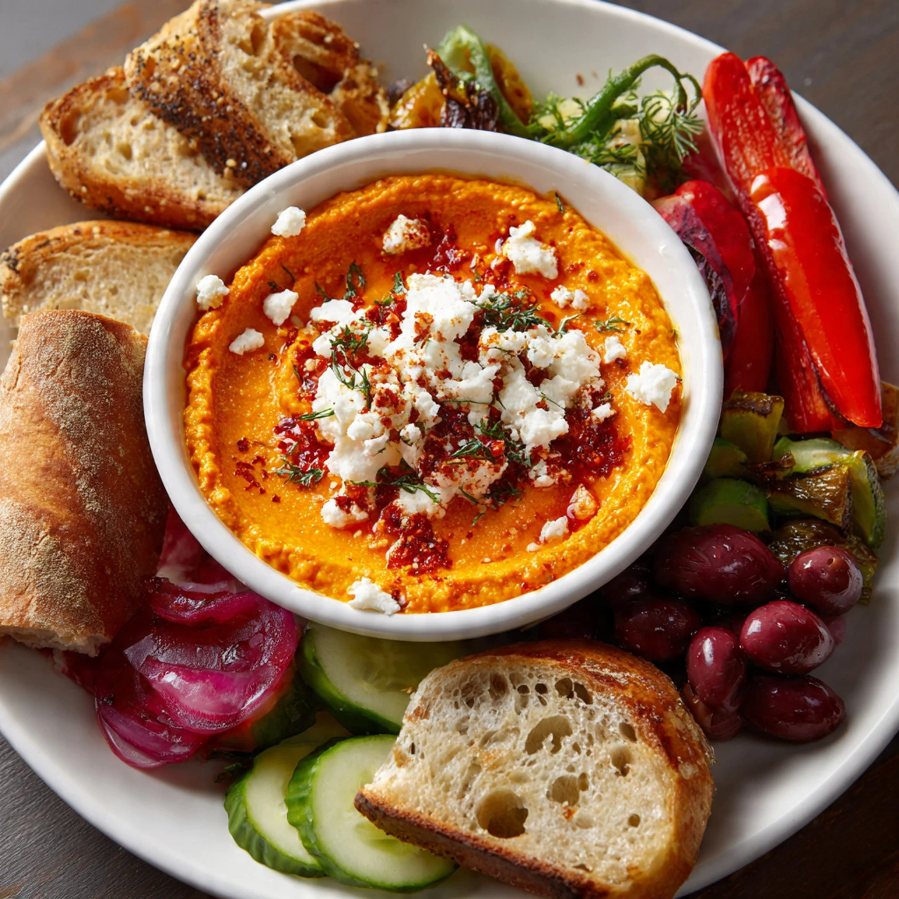 Tirokafteri (Spicy Greek Feta Dip) - Herbs & Flour Tirokafteri Spicy Greek Feta Dip Herbs Flour