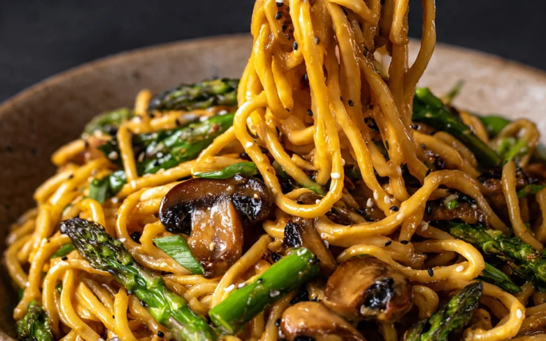 Vegan Peanut Butter Spicy Miso Noodles