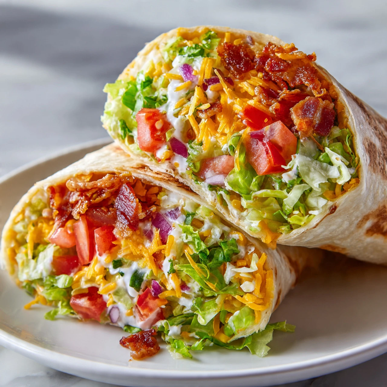 Zesty BLT Wraps With Chipotle Mayo Zesty Blt Wraps Chipotle Mayo