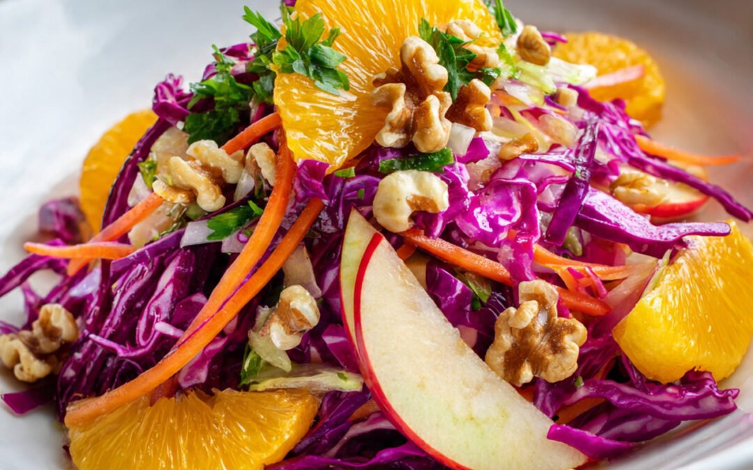 Crunchy Apple Carrot Salad with Creamy Citrus Dressing