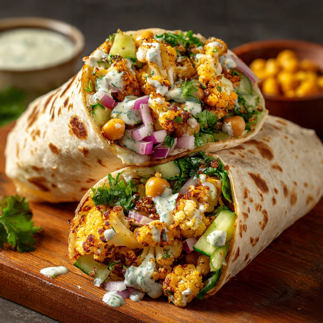 Chili Lime Chickpea Cauliflower Wrap – Spicy & Fresh Wrap! Chili Lime Chickpea Cauliflower Wrap Spicy Fresh