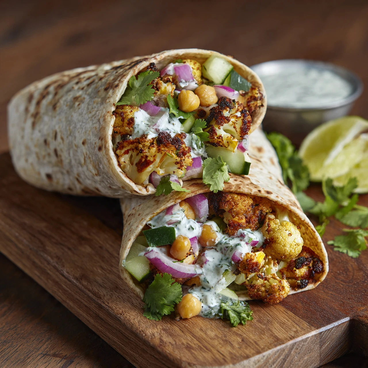 Chili Lime Chickpea Cauliflower Wrap – Spicy & Fresh Wrap! Chili Lime Chickpea Cauliflower Wrap Spicy Fresh
